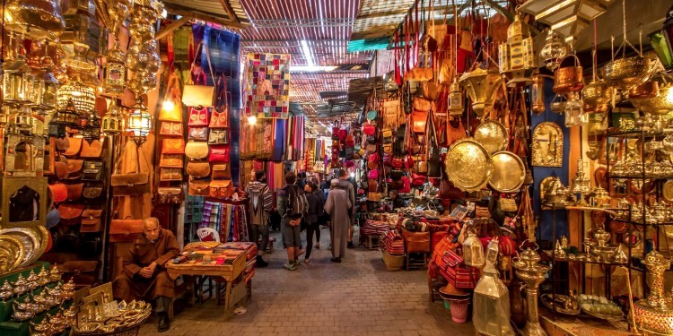 The souks of Marrakech are ranked among the largest and most beautiful in Morocco