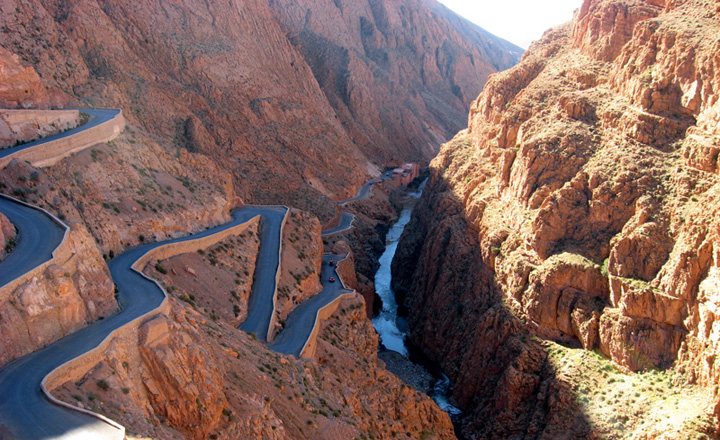 The Dades Valley is the famous road of the thousand Kasbahs in Morocco