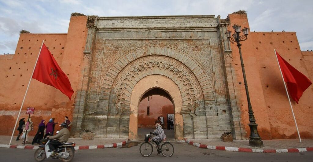 One of the gates to enter to Marrakech medina